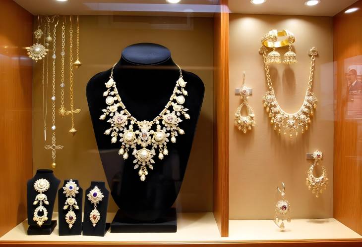 Showcase of Elegance Beautiful Jewelry Sets Display